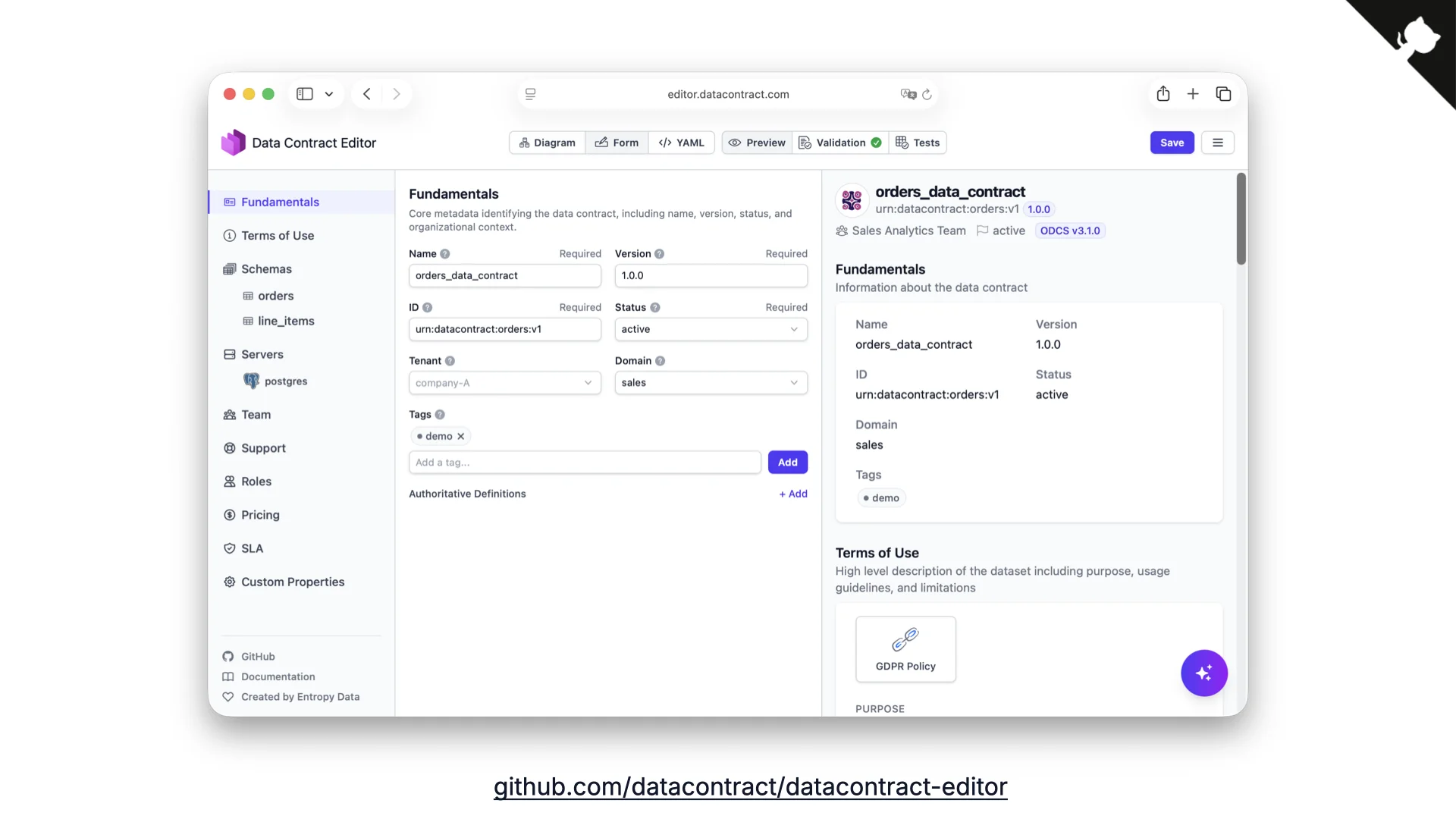 Diapositive 32&nbsp;: le Data Contract Editor