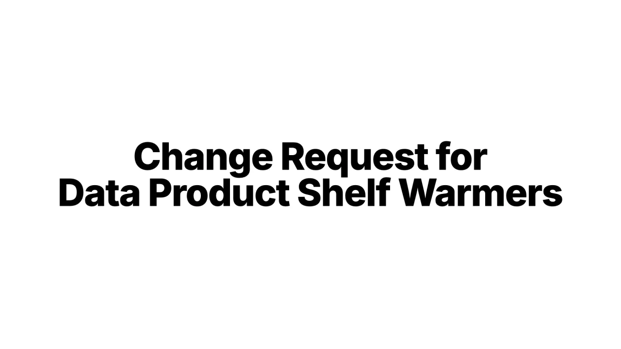 Change Request für das Datenprodukt Shelf Warmers