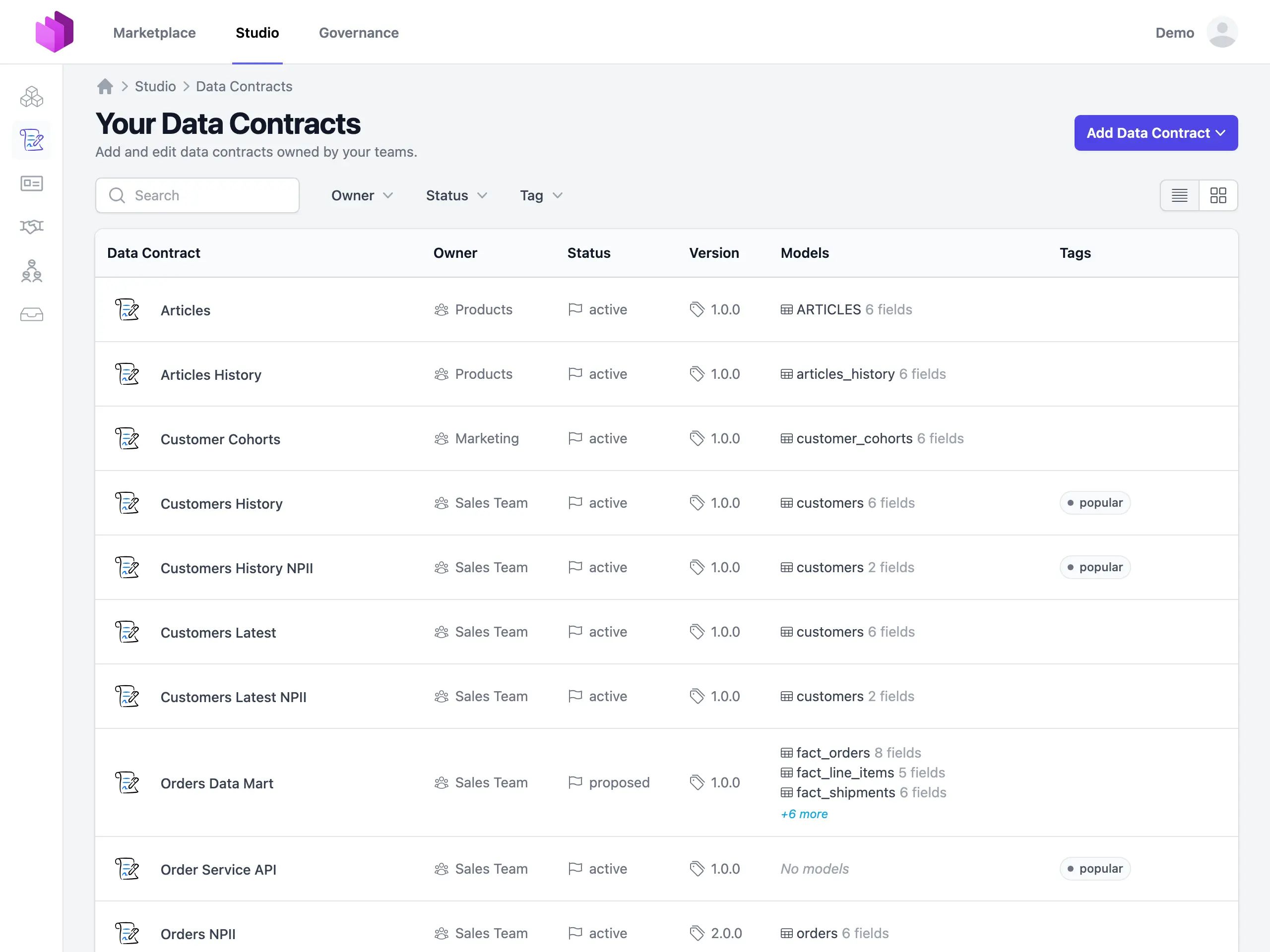 Une marketplace de données d'entreprise fondée sur les produits de données et les Data Contracts