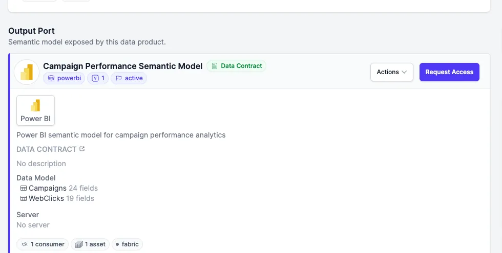 Un modèle sémantique Power BI exposé comme produit de données et gouverné par un Data Contract